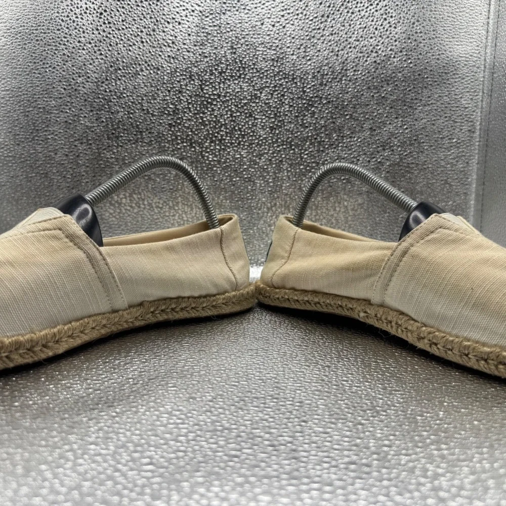 Size 8.5 TOMS Alpargata Espadrille Women Cream Canvas Slip On Flats 10017850